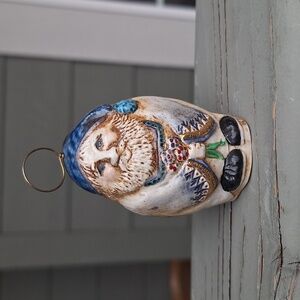 Salamander Pottery Father Christmas Handcrafted Bell Ornament 3" Vintage…